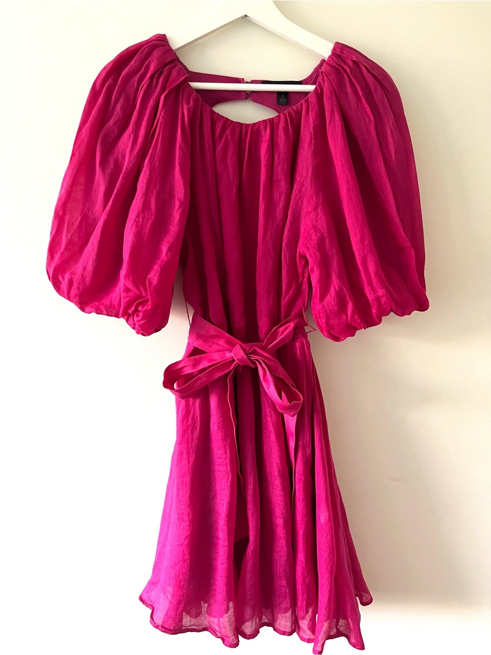 Banana Republic Ramie Open-Back Dress Dark Magneta Size Small - Picture 4 of 12